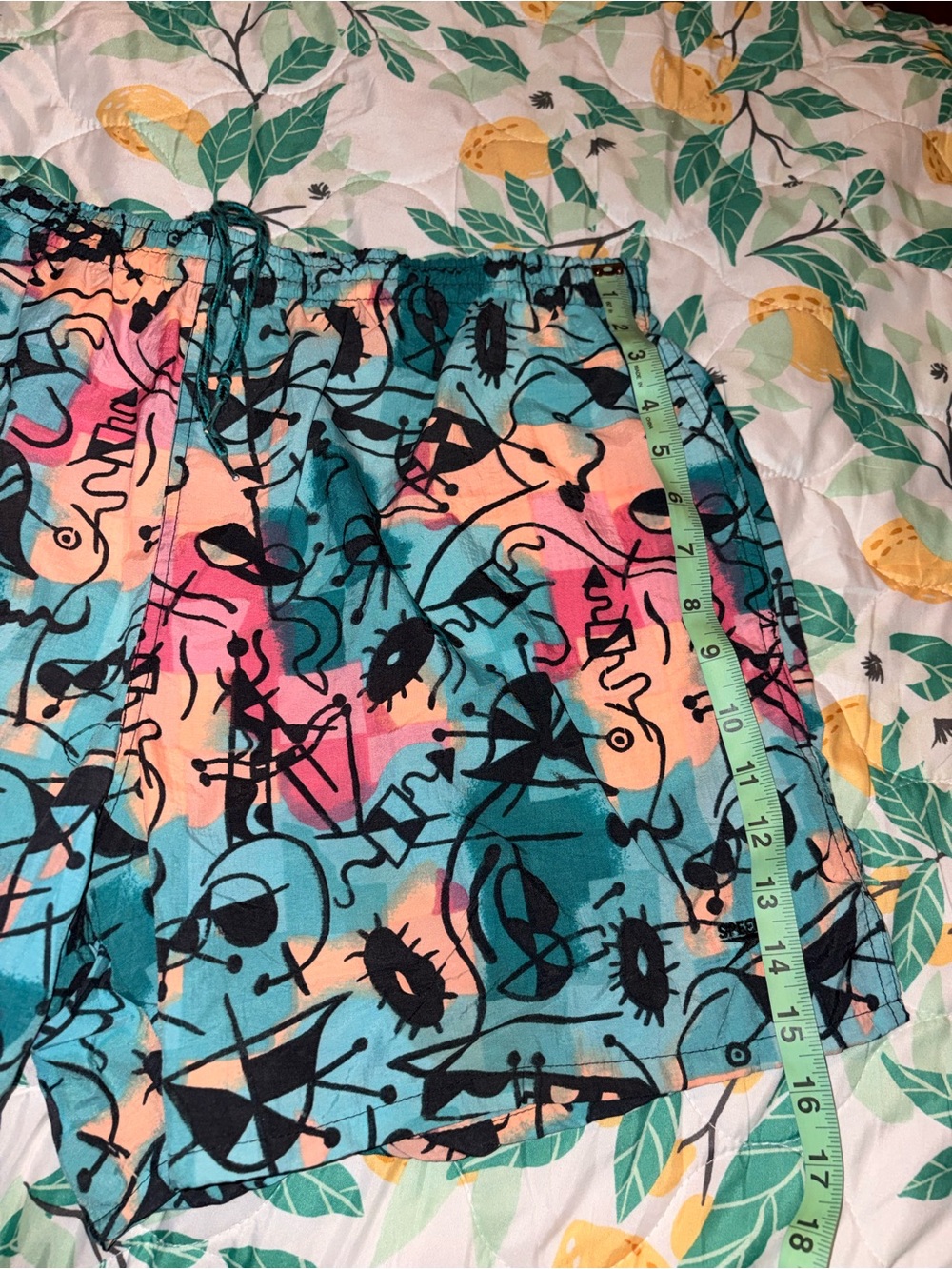 Vintage 90s Speedo Abstract Neon Swim Trunks Shorts Made in Taiwan Men’s L - Picture 7 of 8